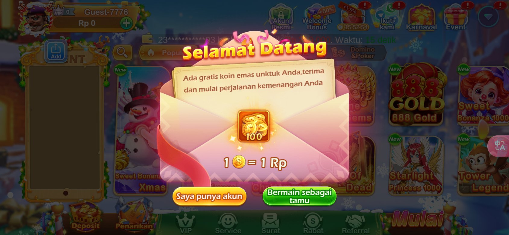 Dapatkan koin emas gratis di K3K3 Apk Modify untuk pengguna baru.